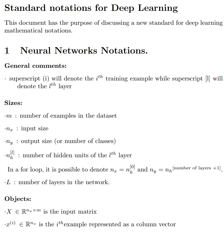 notations